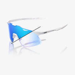 100% Hypercraft Sončna očala, Bastille LE - Pearl White Glitter - Blue Mirror Photochromic