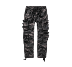 Brandit Pure Slim Fit črne hlače, darkcamo