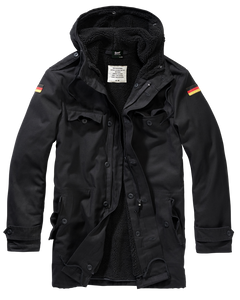Brandit BW Parka s zagačo, črna