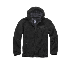Brandit Teddyfleece Worker softshell jakna flisasta s kapuco, črna