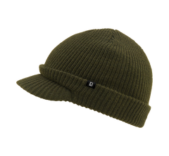 Brandit Shield Cap Knit Beanie with Visor, Olive