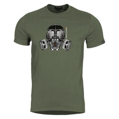 Pentagon Gas Mask majica, olivno zelena
