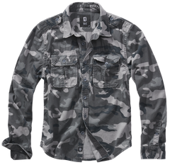 Brandit Vintage moška srajca, Grey camo