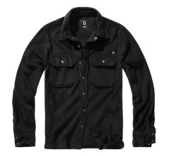 Brandit Jeff Fleece Long Sleeve Shirt, Black