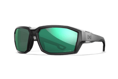 Wiley X Alpine balistické slnečné okuliare, Matte Translucent Black / CAPTIVATE Polarized Green Mirror