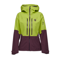 Black Diamond Recon Lt Stretch Shell women's ski jacket, aloe-blackberry