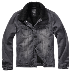 Brandit Sherpa denim jakna s krznom, črna