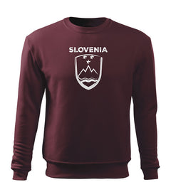 DRAGOWA moški pulover slovenski znak z napisom, bordo
