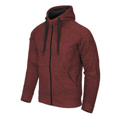 Helikon-Tex Covert pulover s kapuco (FullZip), Melange Red