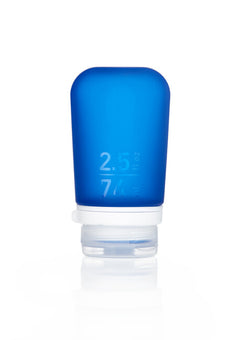 Humangear GoToob+ silikonska potna steklenica/posoda, 74 ml, temno modra