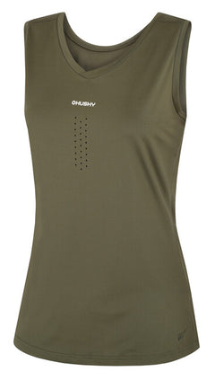 HUSKY Tango ženski dvostenski funkcionalni majica brez rokavov, temno khaki, L