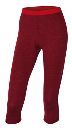 HUSKY Merino women's thermal underwear 3/4 trousers, dark brick