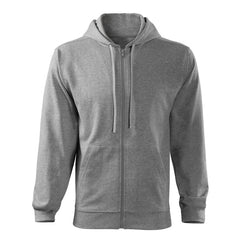 Malfini Trendy Zipper pulover 300g/m2, siva