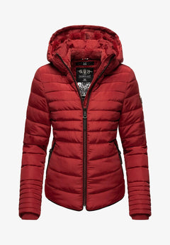 Marikoo Amber ženska zimska jakna s kapuco, blood red