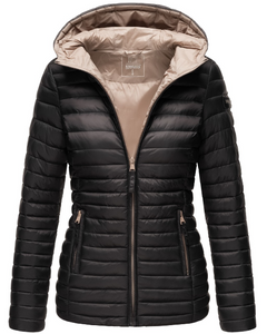 Marikoo Asraa women's transitional jacket with hood, black
