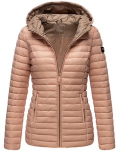 Marikoo ASRAA women's transitional jacket with hood, pink