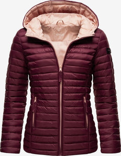 Marikoo ASRAA women's transitional jacket with hood, Wine