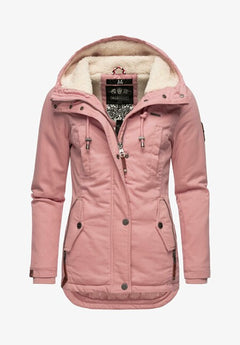 Marikoo BIKOO women's winter hooded jacket, Powder rose