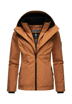 Marikoo ERDBEERE women's transitional jacket with hood, Rusty cinnamon