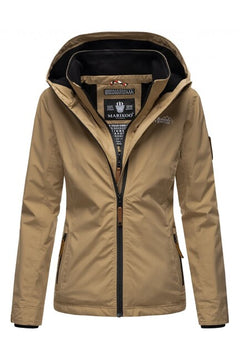 Marikoo ERDBEERE women's transitional jacket with hood, Taupe