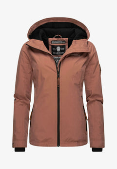 Marikoo ERDBEERE women's transitional jacket with hood, Terracotta