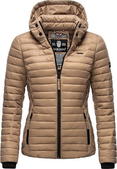 Marikoo Samtpfote ženska prehodna jakna s kapuco, Taupe grey