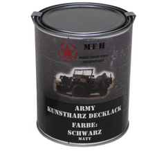 MFH army kanister barva, črna mat, 1 liter