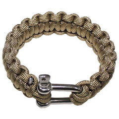 MFH paracord zapestnica s kovinsko sponakarico, coyote tan