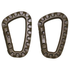 MFH Plastic Carabiner 2pcs, Coyote