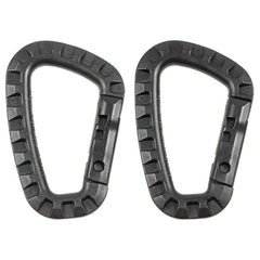MFH Plastic Carabiner, Black, 7mm x 8.5cm, 2pcs
