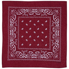 MFH Scarf, Burgundy-Black, Approx. 55 x 55 cm, Cotton