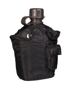 Mil-Tec US IMPORT Πολεμική Φιάλη με Θήκη 1L, Μαύρο