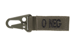 WARAGOD Blood Type 0- Negative Carabiner, Olive