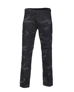Mil-Tec US Ranger BDU črne hlače STRAIGHT CUT, black camo