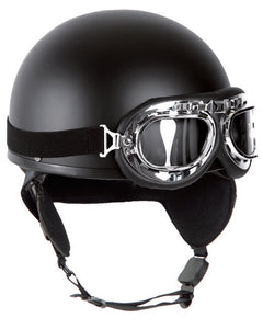Mil-Tec Retro moto čelada, črna