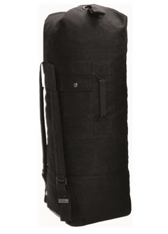 Mil-Tec US Duffle Bag with Two Straps, Black 75L