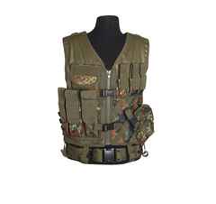 Mil-Tec USMC telovnik taktični s pasom, flecktarn