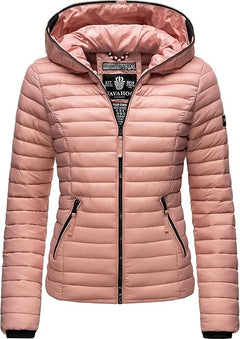 Navahoo Kimuk women's transitional jacket with hood, Powder rose