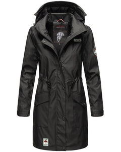 Navahoo Deike women's winter rain jacket with hood, black