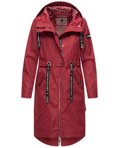 Navahoo JOSINAA women's transitional jacket with hood, burgundy