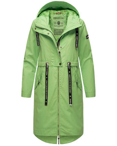 Navahoo JOSINAA women's transitional jacket with hood, Jade green