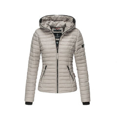 Navahoo Kimuk women's transitional jacket with hood, Light grey
