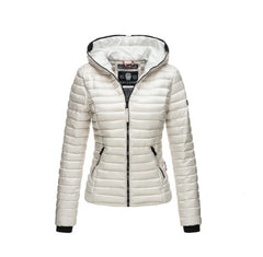 Navahoo Kimuk women's transitional jacket with hood, silver