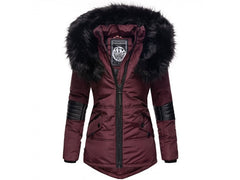 Navahoo NIRVANA women's winter jacket with hood, burgundy