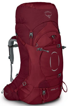 OSPREY ARIEL 65 II pohodniški nahrbtnik, temno rdeča