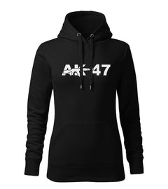 DRAGOWA ženski pulover s kapuco AK-47 320 g/m², črna
