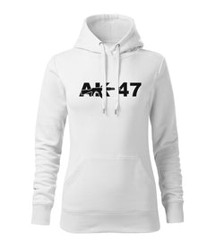 DRAGOWA ženski pulover s kapuco AK-47 320 g/m², bela