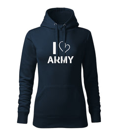 DRAGOWA I ženski love army pulover s kapuco 320 g/m², temno modra