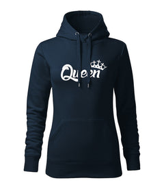 DRAGOWA ženski pulover s kapuco queen 320 g/m², temno modra