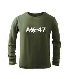 DRAGOWA kids' long-sleeve t-shirt AK-47, olive